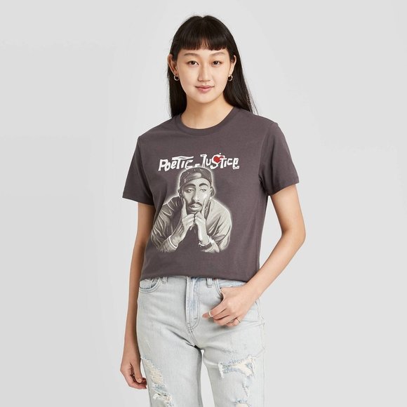 Awake Inc Tops - Women's Poetic Justice Tupac Short Sleeve shirt